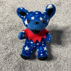 GRATEFUL DEAD Uncle Sam 1st Gen LIQUID BLUE BEANIE BEAR  Jerry Garcia Plush ‘84